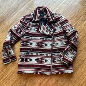 Forever 21 Black and Red Patterned Jacket